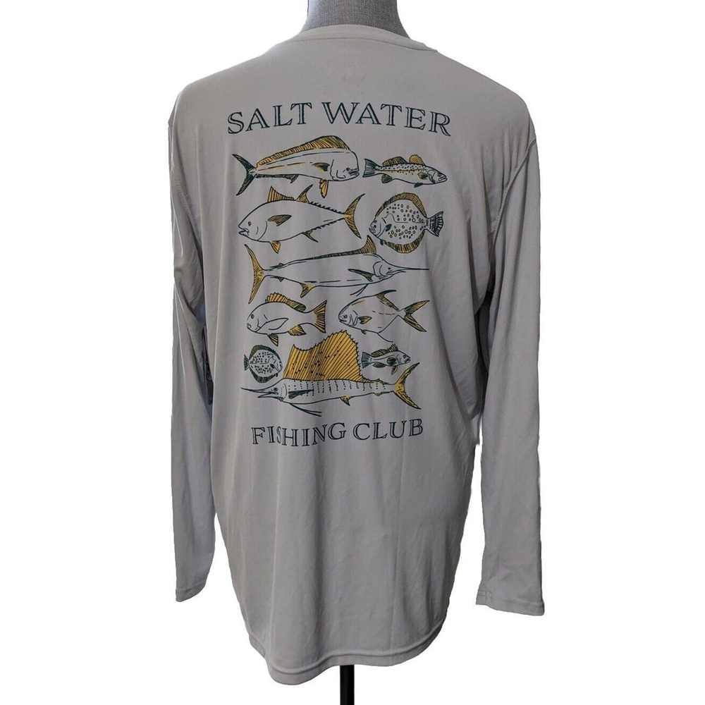 Vapor Apparel Graphic Fish Long Sleeve XL Salt Water Fishing UPF 50 New